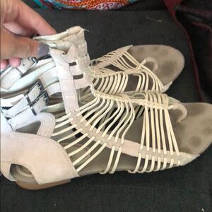 Luxury Rebel Tan Suede Gladiator Sandal Size 38